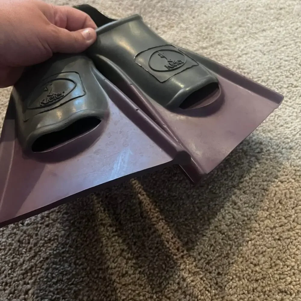 Kiefer Dive Fins Swim Fins Size 3-5 /  36 - 37 Gray & Purple